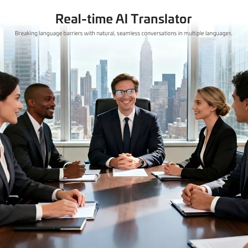 AI Smart Glasses with Camera,8MP 4K HD Camera Glasses,Supports AI Voice Control/Photo/Video/Audio Recording,Bluetooth Glasses with 133 Translations,IP67 Waterproof for Business,Outdoor,Men & Women