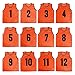 TOPTIE Numbered Scrimmage Team Practice Mesh Jerseys Vests Pinnies (12-Pack)