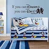 Disney Inspired If You Can Dream It You Can Do It Wall Decal Sticker
