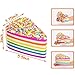 R.HORSE Jumbo Cute Narwhal Cake, Rainbow Cake Set Kawaii Cream Scented Squishies Slow Rising Decompression Squeeze Toys for Kids or Stress Relief Toy Hop Props, Decorative Props Large (2 Pack)