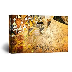 Canvas Wall Art - Abstract Golden Painting Color Composition - Giclee Print Gallery Wrap Modern Home Art Ready to Hang - 12x18 inches