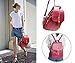 EssFeel Stylish Leather Backpack School Travel Daypack Casual Style Backpack Knapsack for Women Girl A-Wine Red