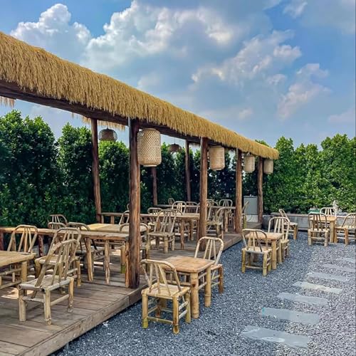 Synthetic Thatch Grass Roof, Commercial Art DIY Craft, Palapa Thatch Roof, Yellow Artificial Mexican Straw Roll, Palapa Thatch Roof (3.28ft*65.6ft(1m*20m))