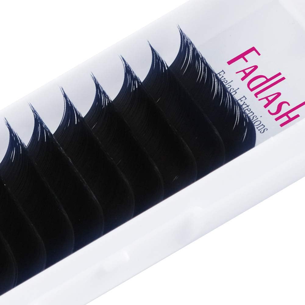 Fadlash Individual Classic Eyelash Extension 0.20mm D Curl 15-20mm Mixed Tray 1:1 Matte Black Professional Classic Individual Lashes - Image 5