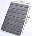 FINDNEW Non-Slip Memory Foam Bath Mat Stripe Style Soft Touch Microfiber Bathroom Rugs with Anti-Skid Bottom,Absorbent&Comfortable,Quickly Drying(Grey, 20