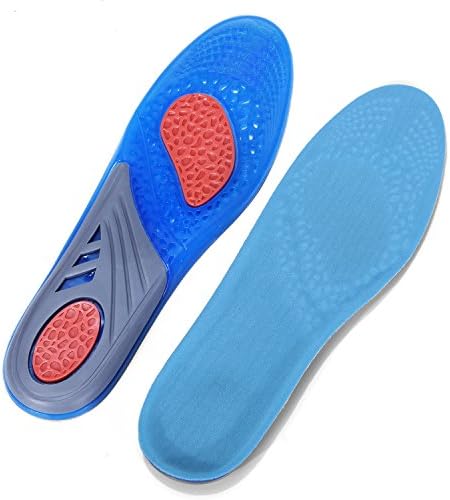 WHX Full Length Gel Cushion Insoles Arch Support Sports Shoe Inserts Shock Absorption Shoe Pad for Women (US 3-9)