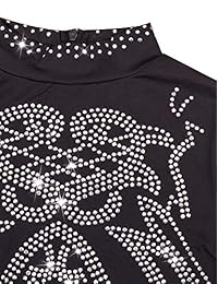 VWIWV Vestido de cóctel de manga larga para mujer, sexy, con pedrería