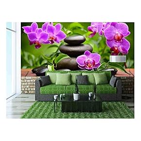 Zen Basalt Stones and Orchid