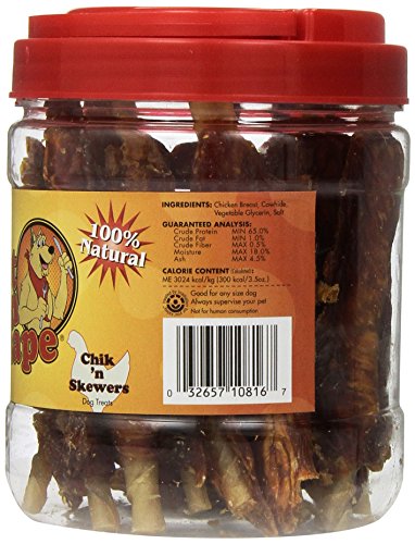 Pet 'n Shape Chik 'n Skewers Natural Dog Treats, 1-Pound Tub