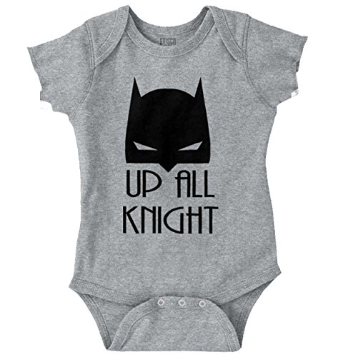 Brisco Brands Up All Night Cute Baby Comic Book Nerd Romper Bodysuit