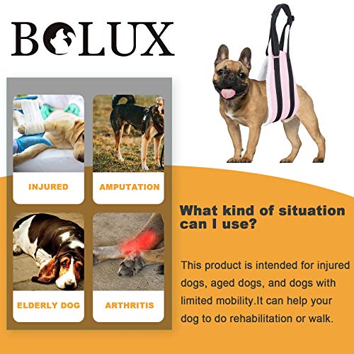 Bolux Portable Dog Sling Rear Legs Dog Lift Harness for Back Legs