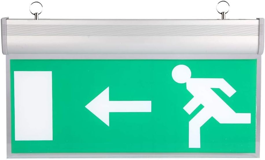 Indicatore luminoso di emergenza multiuso, 110-240 V Segnale di emergenza Lampada LED acrilica Doppia faccia destra Uscita Sigh Indicatore luminoso di evacuazione