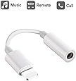 Labobbon 3.5mm Headphone Jack Adapter, Connector for iPhone 8/8 Plus/X (10) / 7/7 Plus, iPad and More, Music Control & Calling Function Supported – White