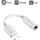 Labobbon 3.5mm Headphone Jack Adapter, Connector for iPhone 8/8 Plus/X (10) / 7/7 Plus, iPad and More, Music Control & Calling Function Supported – White