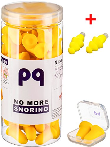 PQ Earplugs for Sleep: No More Snoring - 35 Pairs of Soft and Elastic Foam EarPlugs + Reusable Ear Plugs + Holding Case. The Kit is Designed for Couples, is Not Indifferent to The Partner’s Comfort.