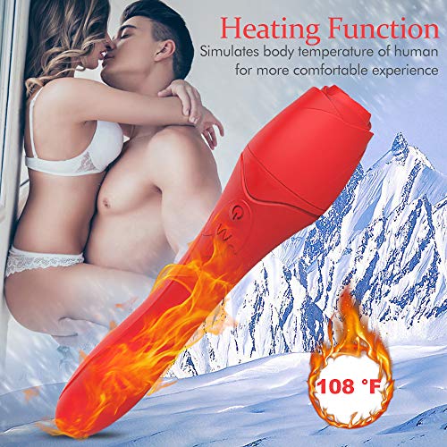 G Spot Vibrator Dildo for Women and Couple with 10 Strong Vibration Roating Heating Modes for Quick Orgasm for Effortless Insertion Clitoris Nipple Vagina Massagers Adult Sex Toys