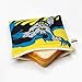 Bumkins Reusable Sandwich and Snack Bags, for Kids School Lunch and for Adults Portion, Washable Fabric, Waterproof Cloth Zip Bag, Travel Pouch, Food-Safe, 3-pk Batman DC Comics