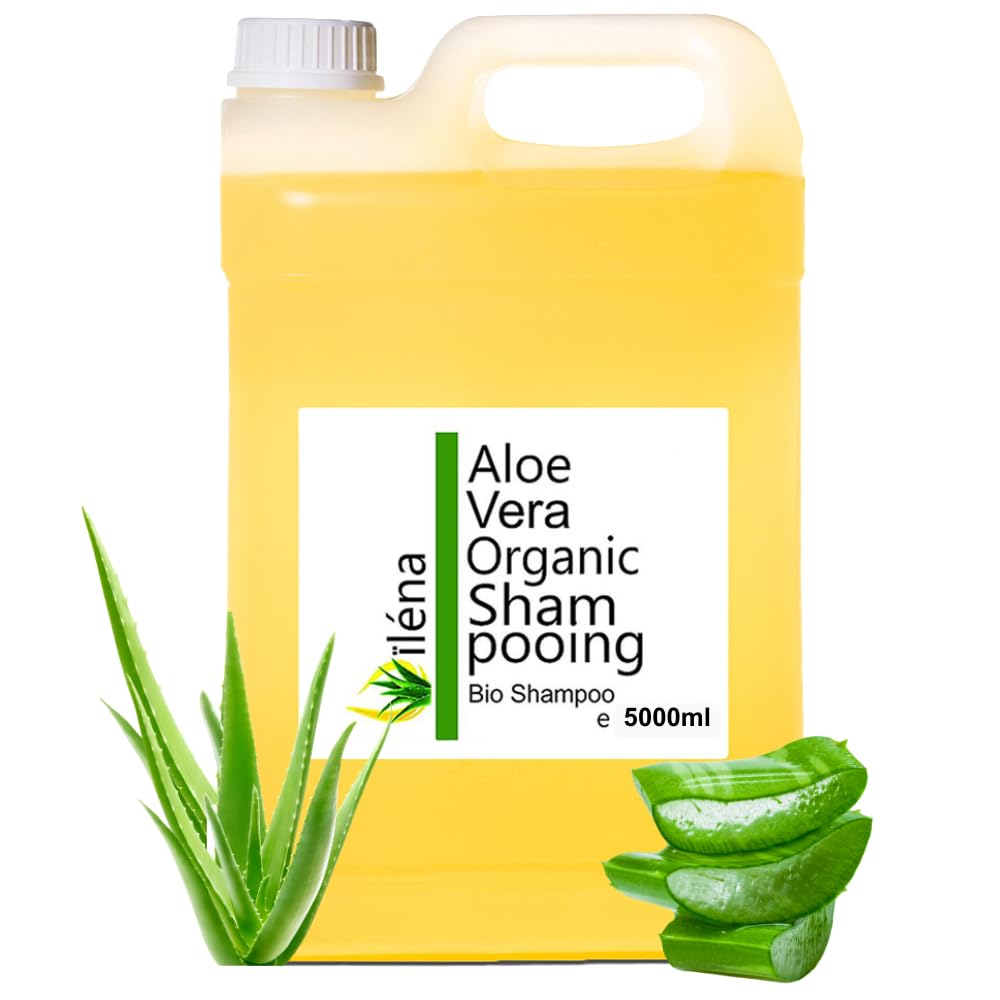 Organic Shampoo with Aloe Vera, Argan, and Vitamins Sulfate and Silicone Free Hair Loss Prevention Nourishes and Volumizes Hair Restores Hair Health 5000 ml