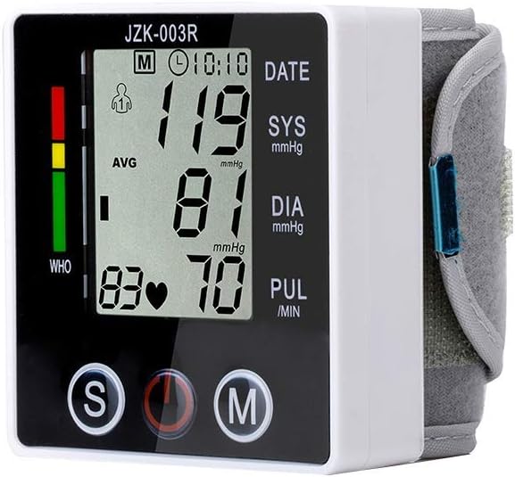 Tensiómetro de Muñeca, Monitor de Presión Arterial Electrónico de Muñeca Arterial Medición Automática de la Presión Arterial Pantalla LCD