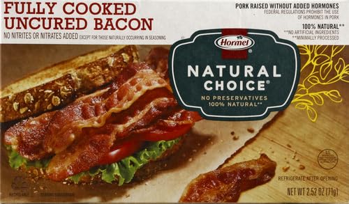 HORMEL NATURAL CHOICE, FULLY COOKED UNCURED BACON, 2.52 OZ