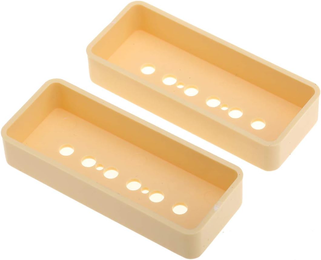 Musiclily Pro Plastic 50mm P90 Soapbar Guitar Pickup Covers for Import LP SG Electric Guitar Cream(Set of 2) - Image 4