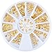 Indexu Golden Rivet 3D Nail Decoration DIY Mixed Shaped Nail Art Decals Tips
