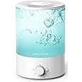 MegaWise Healthy Top-Refill Cool Mist Humidifiers for Bedroom, 24dB Ultrasonic Air Vaporizer with Water Filter for Baby [PP Material], Colorful Night Light,1 Gal Essential Oil Diffuser, Auto Shut Off (2fitlersVersion)