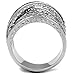 Marimor Jewelry Women's Round Cut Cubic Zirconia Stainless Steel Anniversary Ring Size 9