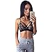 SEADEAR Women's Sexy Lace Floral Bralette Bralet Bra Lingerie Bra Top Seamless Bralette Cup Lace Vest Tank Top(Black,XL)
