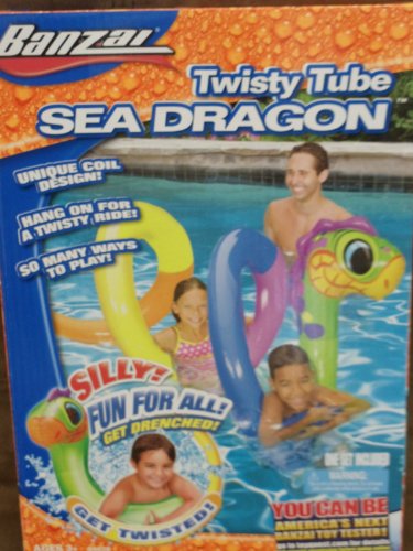 Banzai Sea Dragon Twisty Tube Ages 3+ Pool Inflatable Summer New 58