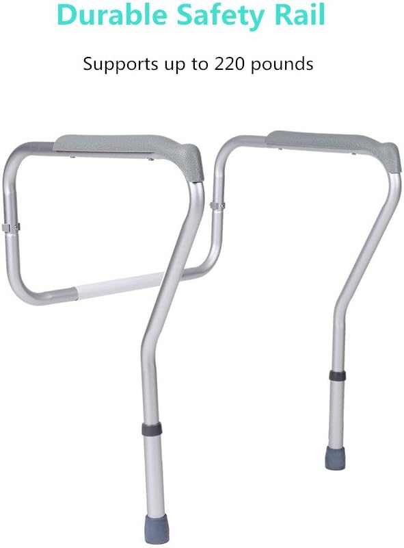 SUKONG Toilet Safety Rail, Bathroom Safety Frame for Elderly, Handicap and Disabled Toilet Safety Handrail with Adjustable Height: Health & Personal Care