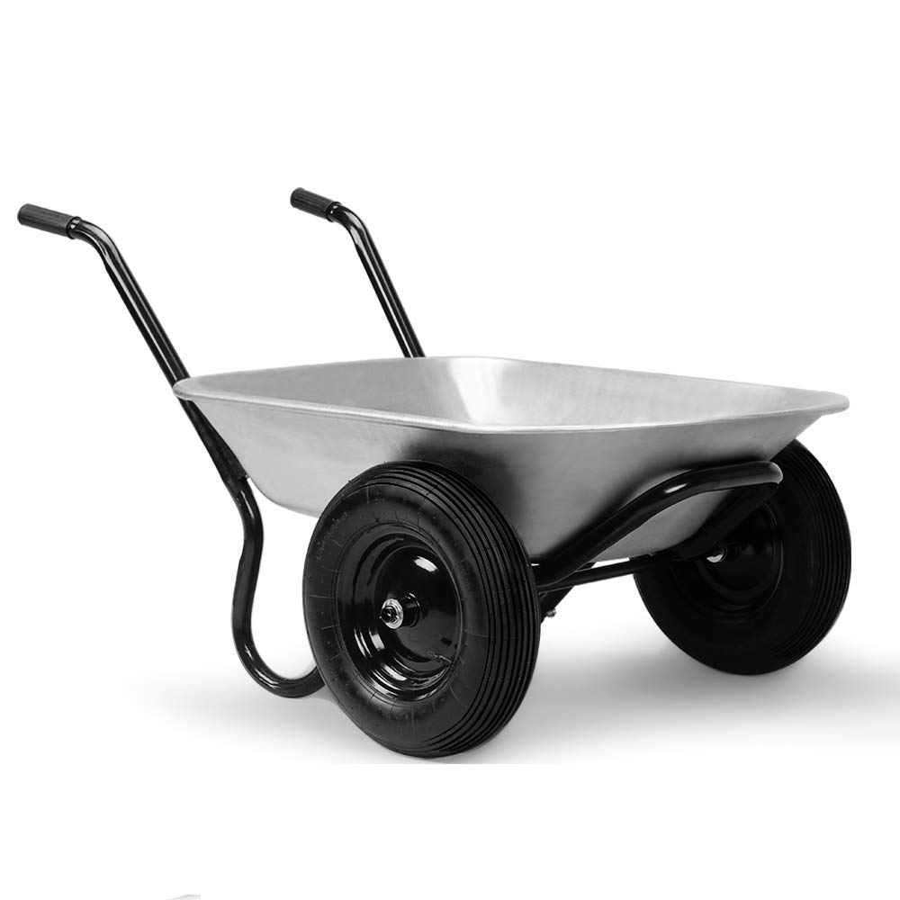 Gardebruk Wheelbarrow 2Wheeled 100L Garden Wheel Barrow Heavy Duty