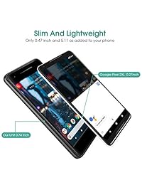 Funda de batería para  Pixel 2 XL 5200 mAh, ANSEN portátil con cargador extendido, carcasa de carga integrada de TPU y PC, compatible con  Pixel 2 XL   compatible con sincronización de datos y puerto tipo C (negro de 6 pulgadas)