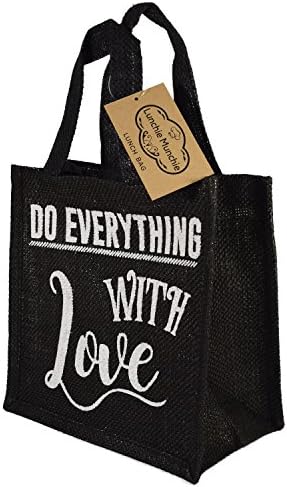 Eco Lunch Bag - Black" Do Everything with Love"