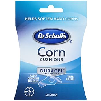 Dr. Scholl's CORN CUSHION with Duragel Technology, 6ct // Cushioning Protection against Shoe Pressure and Friction that Fits Easily In Any Shoe for Immediate and All-Day Pain Relief