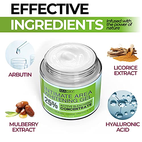 Intimate Whitening Cream Made in USA Skin Lightening Gel for Body