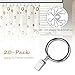 DDSKY Pack of 20 Rustproof Drapery Window Clip Rings,Cafe Curtain Rings,Ring with Hook,Stainless Steel Metal (silver/1.5