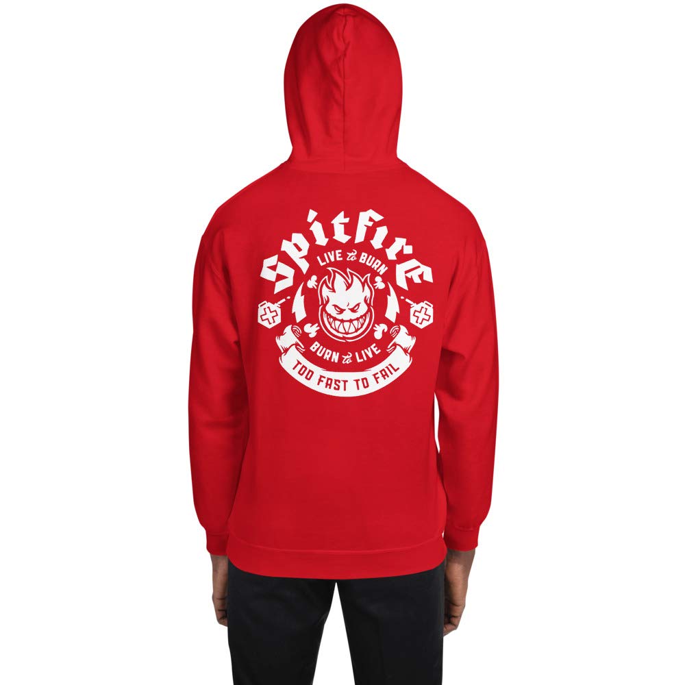 Spitfire Wheels Skateboards Live to Burn Unisex Hoodie