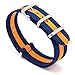 CIVO Watch Bands Premium Ballistic Nylon Watch Strap Stainless Steel Buckle (Navy/Pumpkin, 20mm)