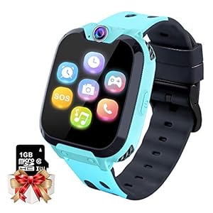 Kids-Game-Smartwatch-MP3-Player-Music-Watch-1GB-Micro-SD-Included-Touch-Screen-2-Way-Call-SOS-Alarm-Clock-Games-Camera-Wrist-Watch-for-Boys-Girls-Holiday-Birthday-Toys-Gifts-Blue Kids Games Smartwatch MP3 Player Music Watch, Kids Watch with Touch Screen 2 Way Call, 16 Games, SOS, Alarm Clock…