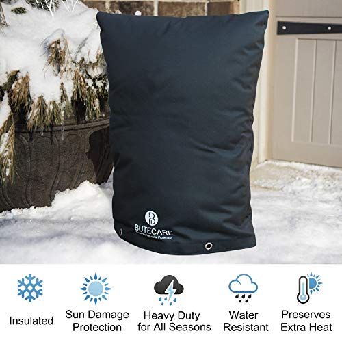 Butecare Backflow Insulation Cover - 17''W x 21''H Water Pipe Insulated Pouch, Sprinkler Valve Cover for Winter Outdoor Freeze Protection