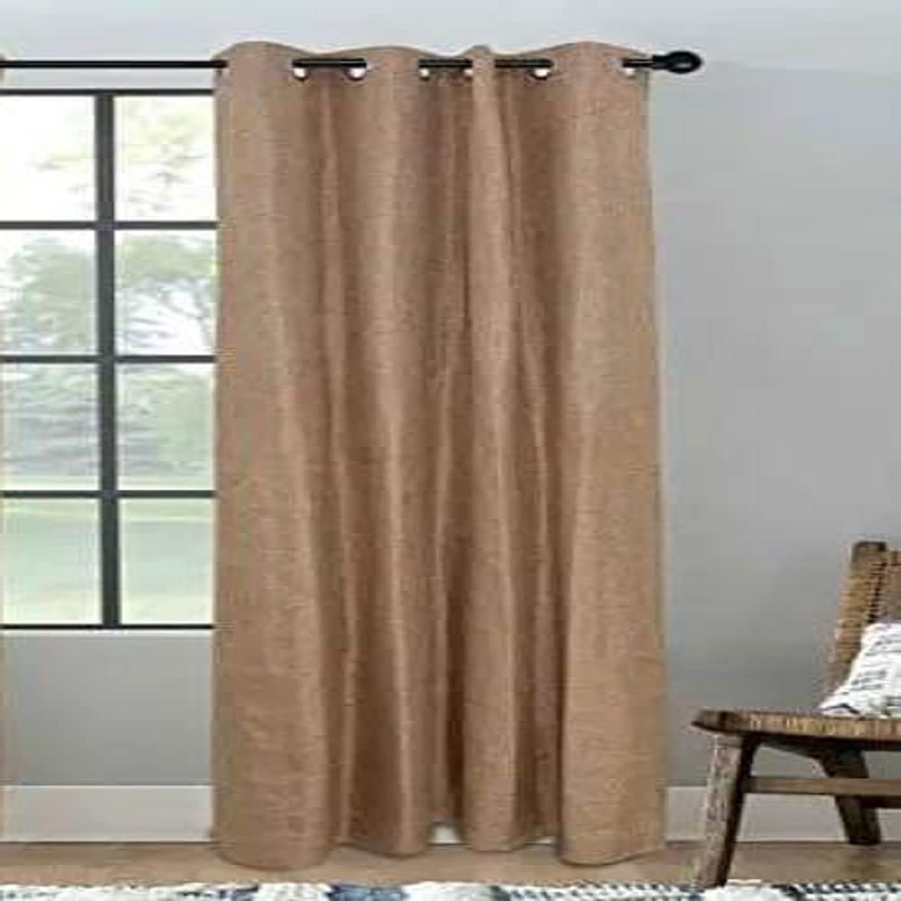 Buy Fresh From Loom Curtains Jute Plain Eyelet Door Curtain, 4 X 7 Ft