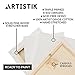 Artistik Stretched Canvas - Artist Quality Acid Free Triple Primed Gesso Stretched Canvases Quality Art Paint Supply (Pack of 8-12