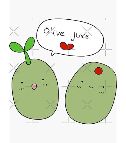 Aufkleber „Olive Me Loves Olive You“ – Vinyl, Wasserfest, Für Laptop, Flasche, Handy, Skateboard