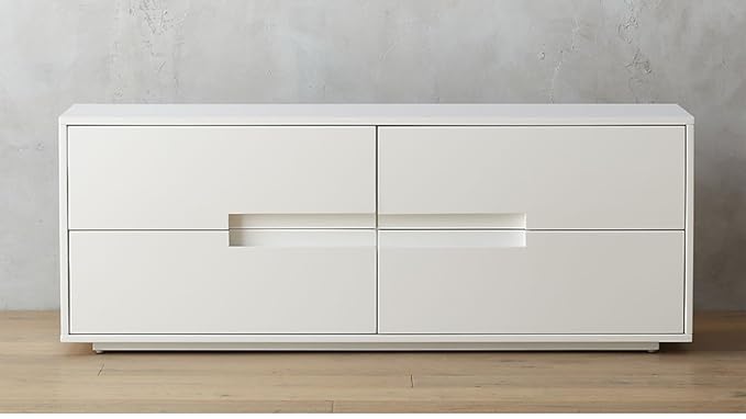 Aprodz Mango Wood Corta Sideboard Storage Dresser for Living Room | White Finish