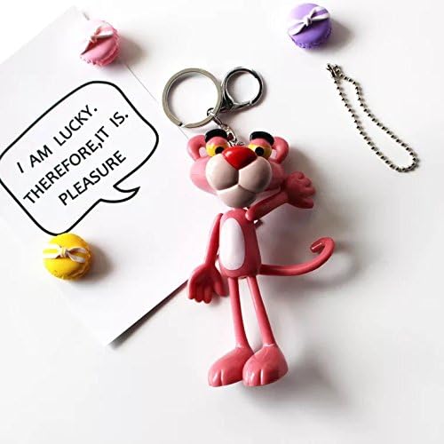 Cute Pink Panther Cartoon PVC Key Chain Bag Decoration Key Tags,Key/Bag Pendant