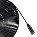 Moukey XLR Cables 50ft Microphone Cable, XLR Male to XLR Female Mic Speaker Cable, Black, 3 Pack