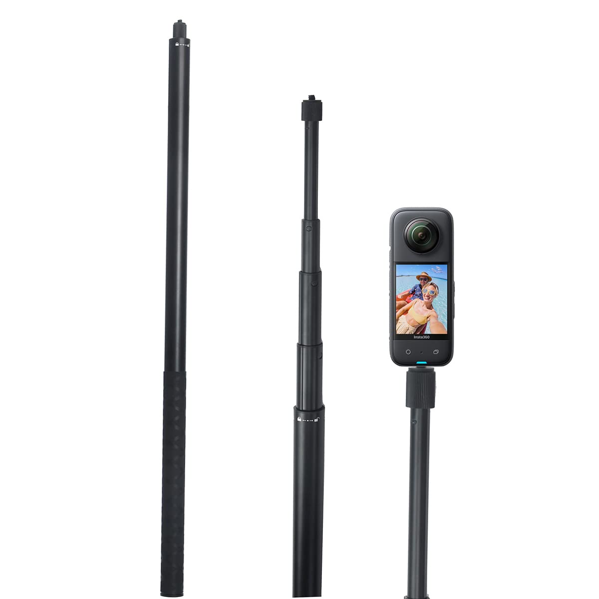 Fotoleey 300 cm Extra Long Selfie Stick for Insta360 One x3, x2, one RS, GoPro Hero 11, Hero 10, Hero 9, Hero 8