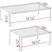 DecorRack 2 Counter and Cabinet Shelf Racks, Kitchen Storage Organizer, Steel Metal Wire Shelves for Pantry, Closet and Freezer 17.5 x 10 x 5.25 and 12.5 x 10 x 5.25 inch (Set of 2)