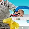 Fisher-Price-FHG50-Little-People-Helpful-Neighbors-Garage Fisher-Price Little People Toddler Playset with Spiral Race Track, Elevator and 2 Wheelies Toy Cars, Helpful Neighbor’s…